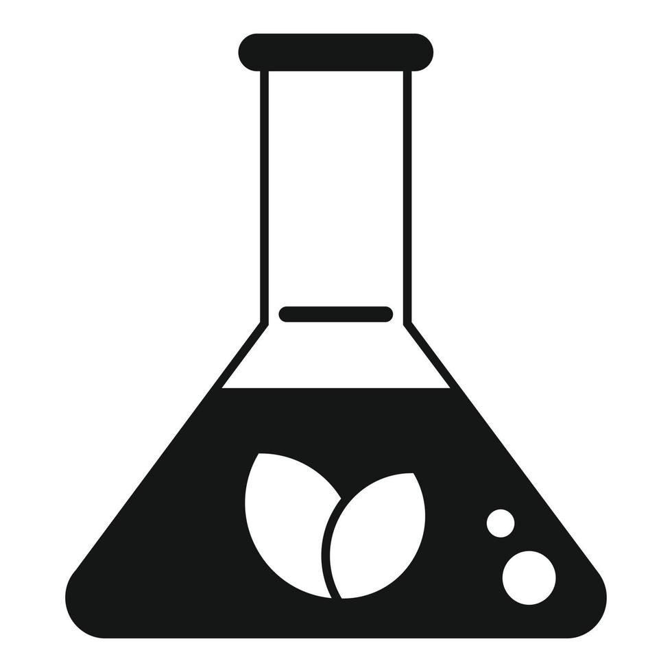 Eco flask icon simple vector. Water warm vector