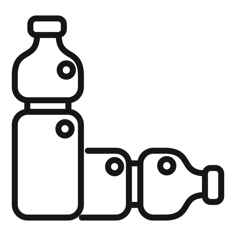 Clean water bottle icon outline vector. Environment disaster vector