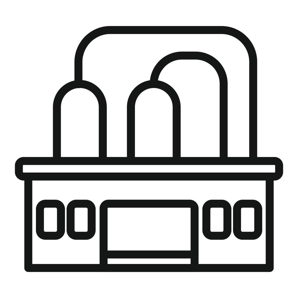 Factory energy icon outline vector. Global earth vector