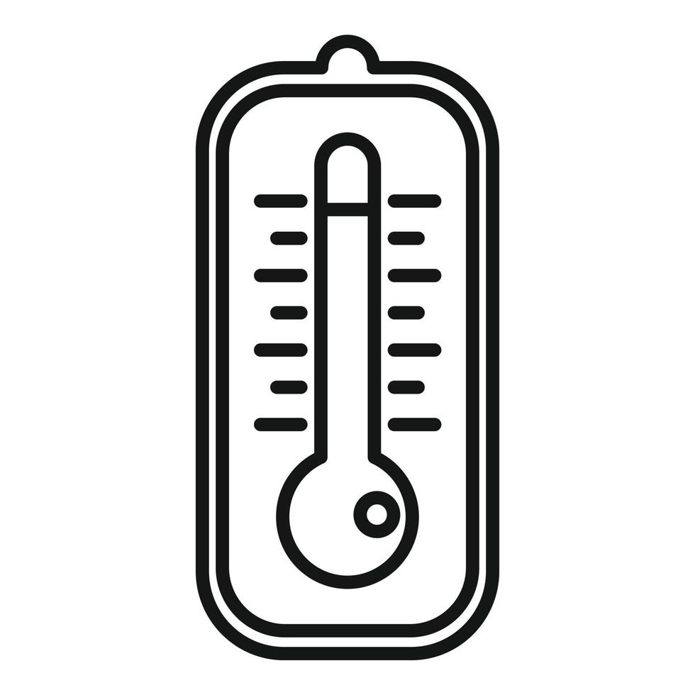 Warming temperature icon outline vector. Global climate vector