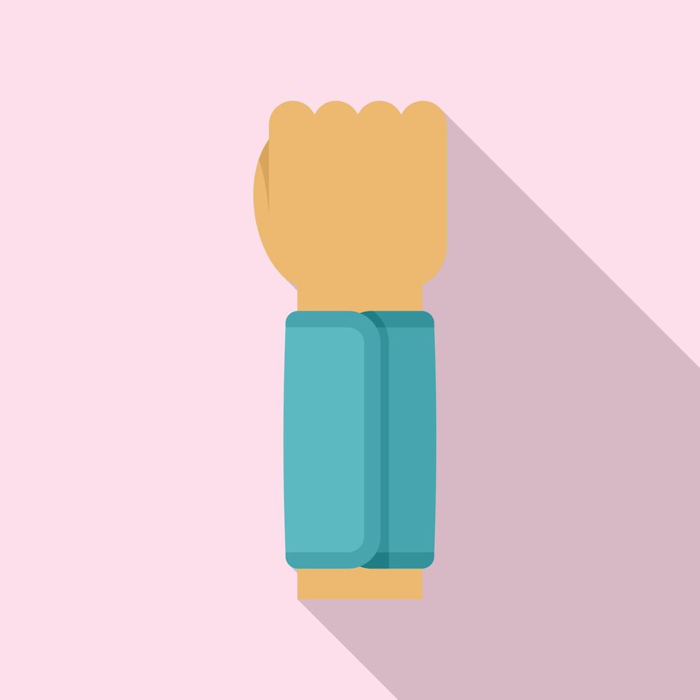 Wrist bandage icon flat vector. Injury accident vector