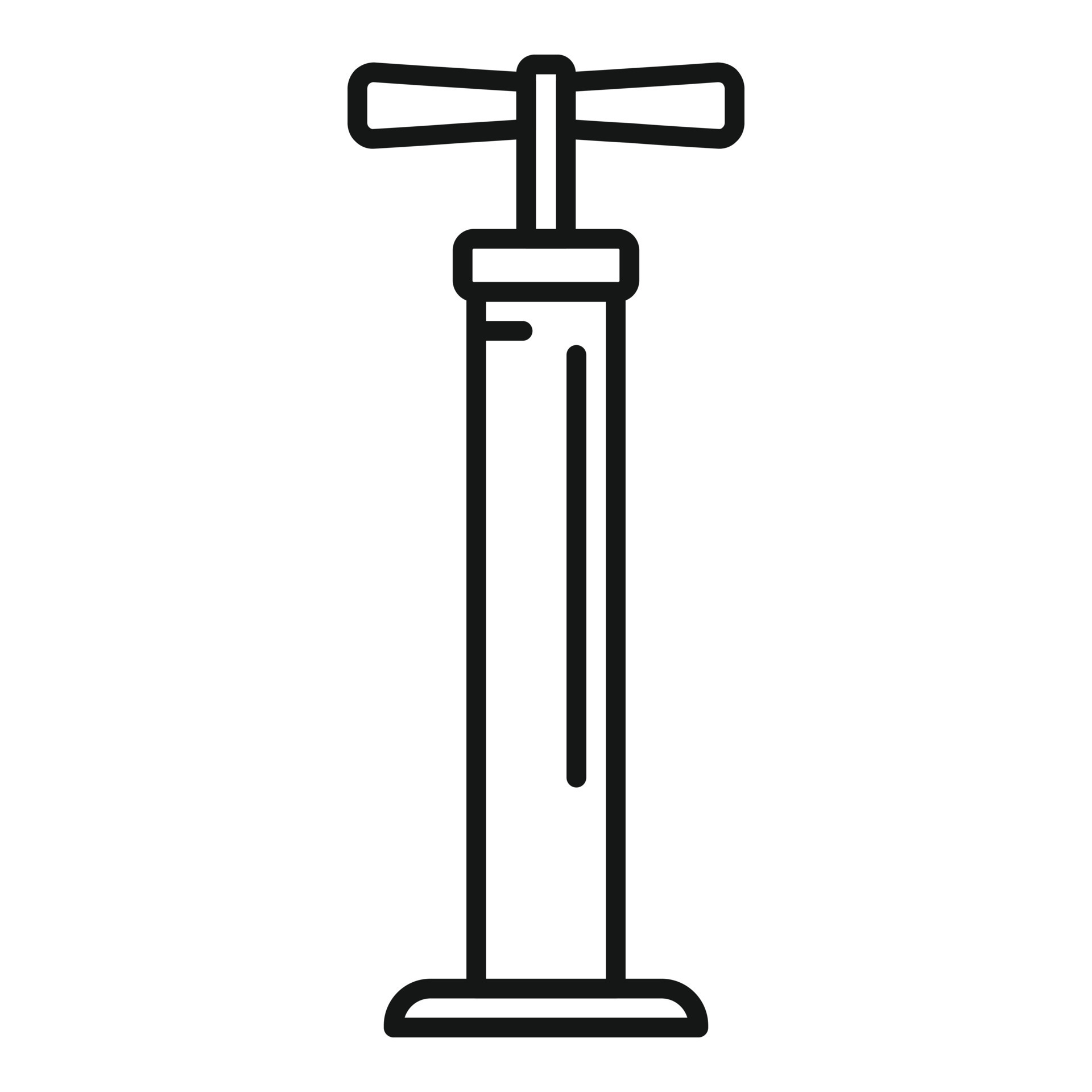 Handle air pump icon outline vector. Bike tire 15109053 Vector Art at