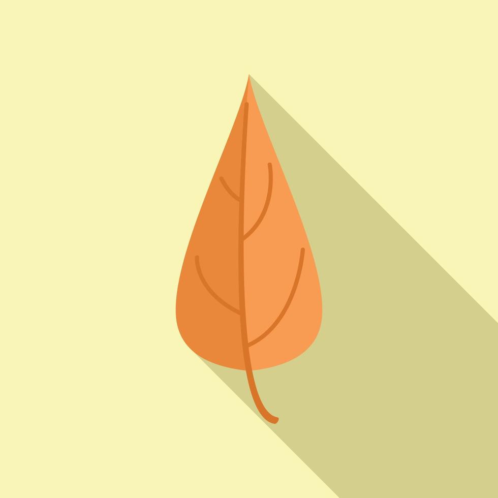 Brown autumn leaf icon flat vector. Maple fall vector