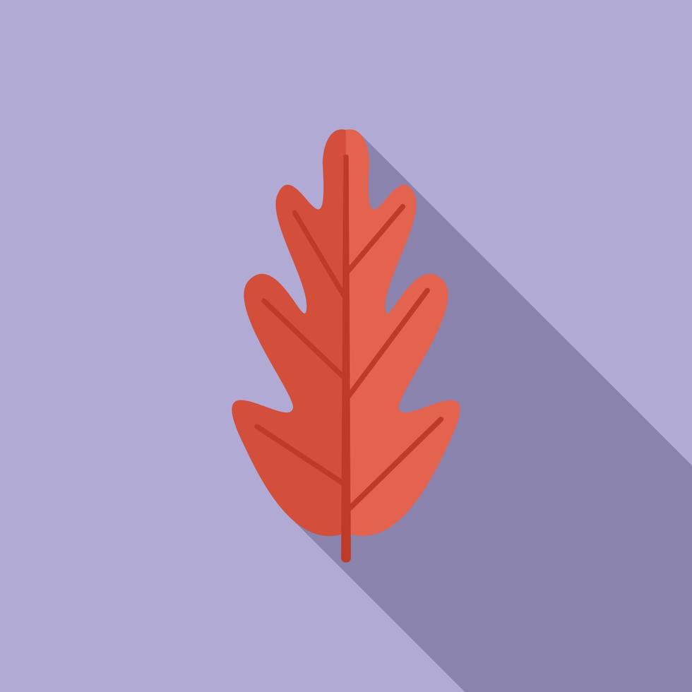 Red leaf icon flat vector. Fall leaf vector