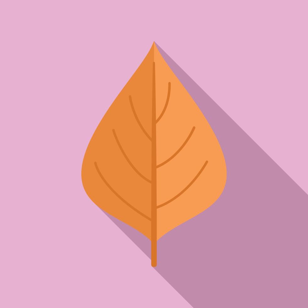 vector plano de icono de hoja de serbal. caída del otoño