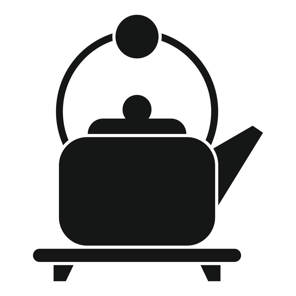 Tea kettle icon simple vector. Hot water vector