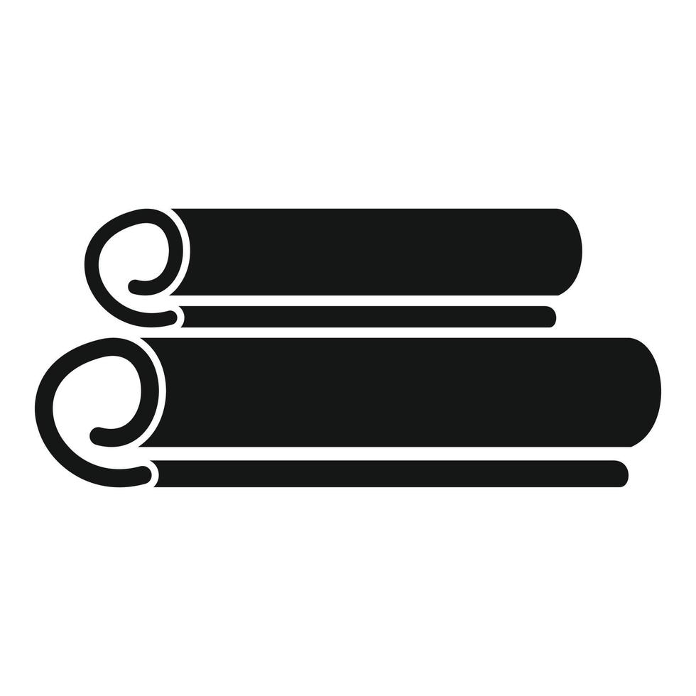 vector simple de icono de palo de canela. especia de canela
