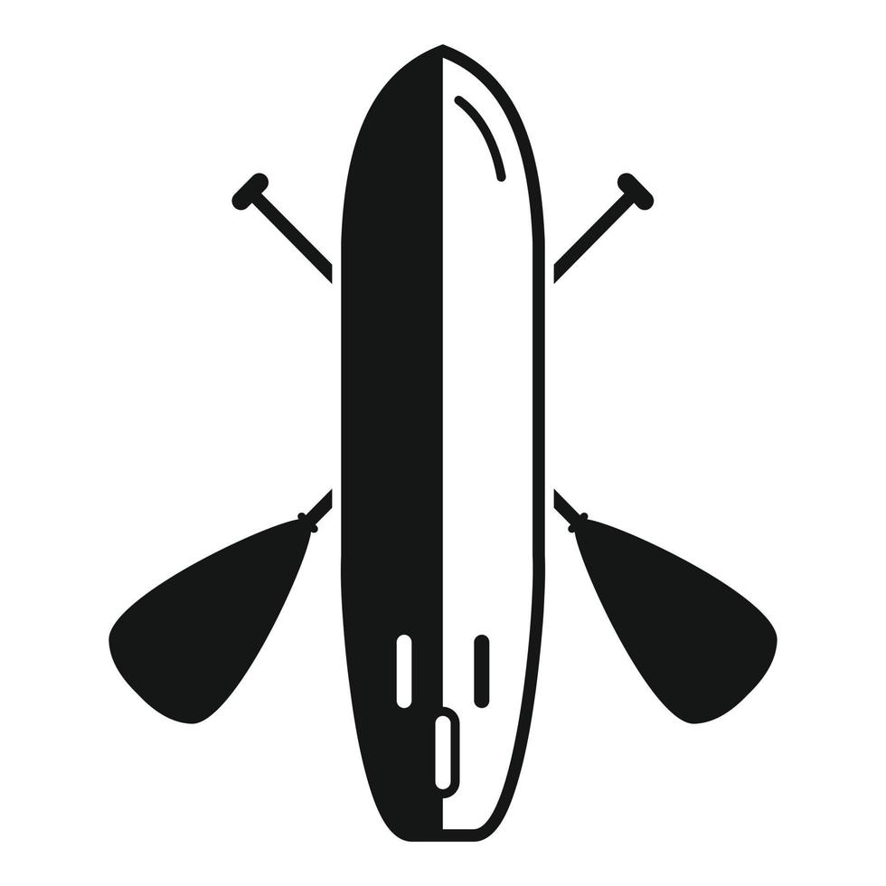 River sup board icon simple vector. Surf stand up vector
