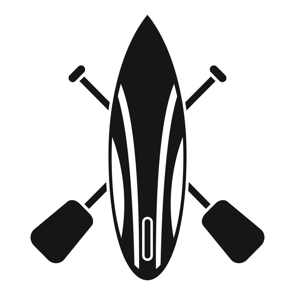 Joy sup surf icon simple vector. Paddle board vector