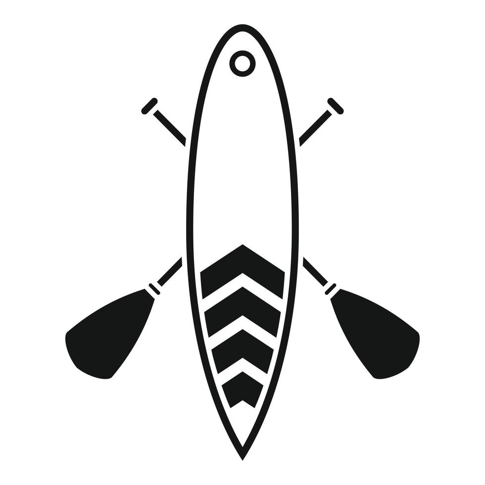 Recreation sup icon simple vector. Paddle board vector