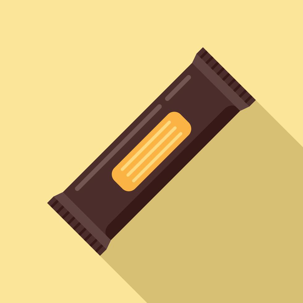 Snack bar package icon flat vector. Food granola vector