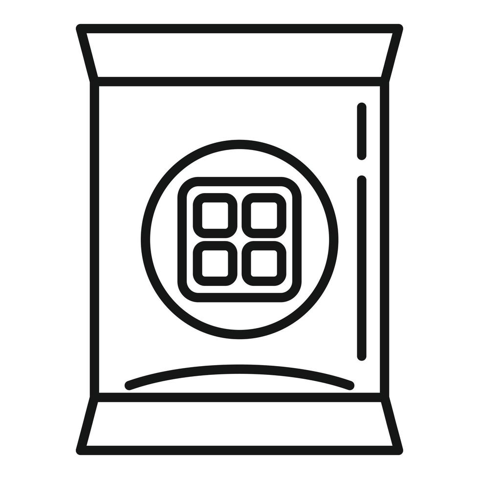 Candy snack bar icon outline vector. Cereal nut vector
