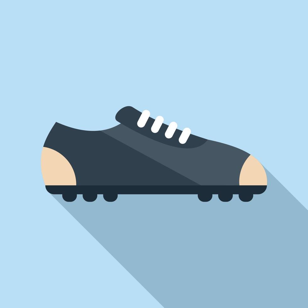 vector plano de icono de zapatillas de fútbol. zapato deportivo