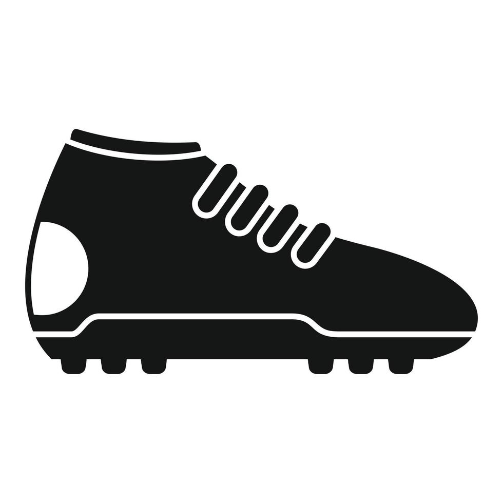 vector simple de icono de zapatillas de fútbol. zapato deportivo