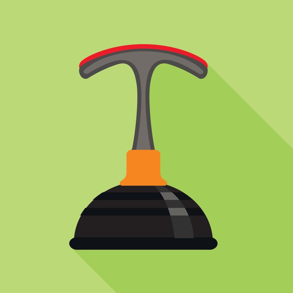 Cup plunger icon, flat style vector