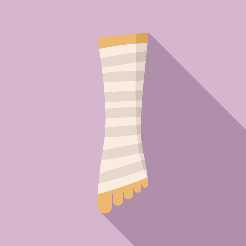 Foot bandage icon flat vector. Accident injury vector