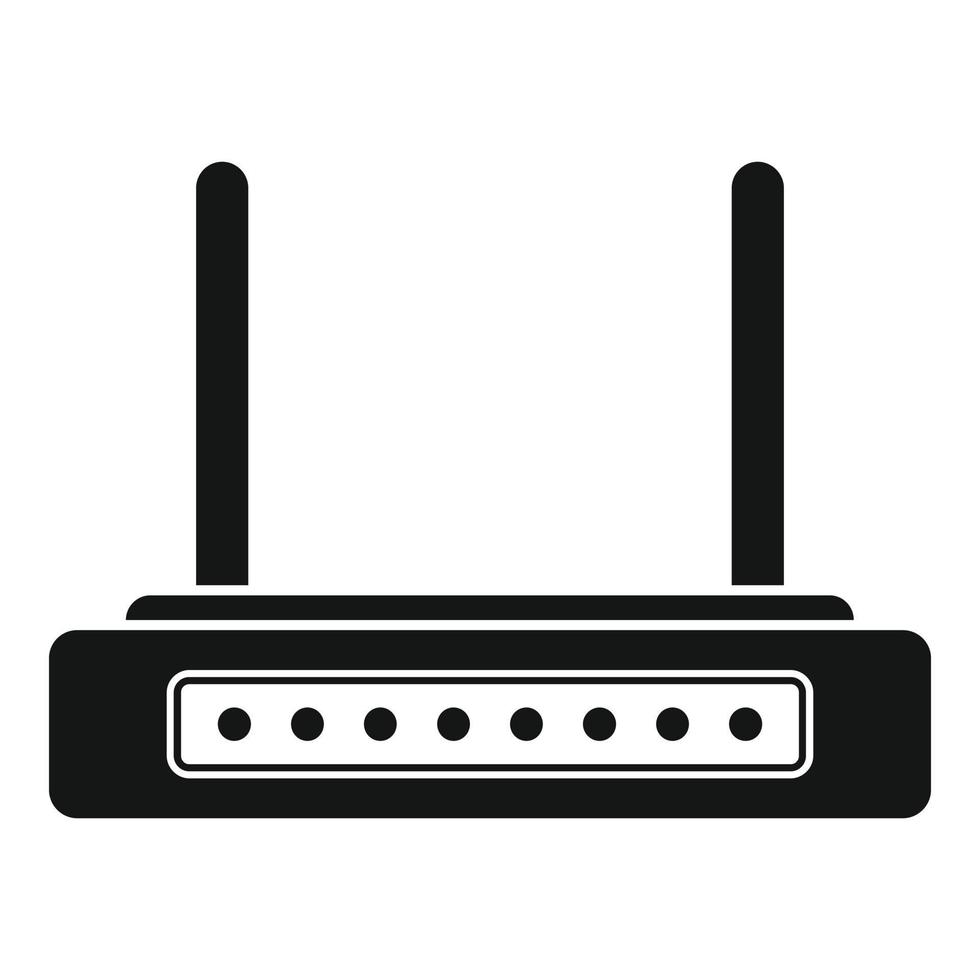 Broadband modem icon simple vector. Internet router vector