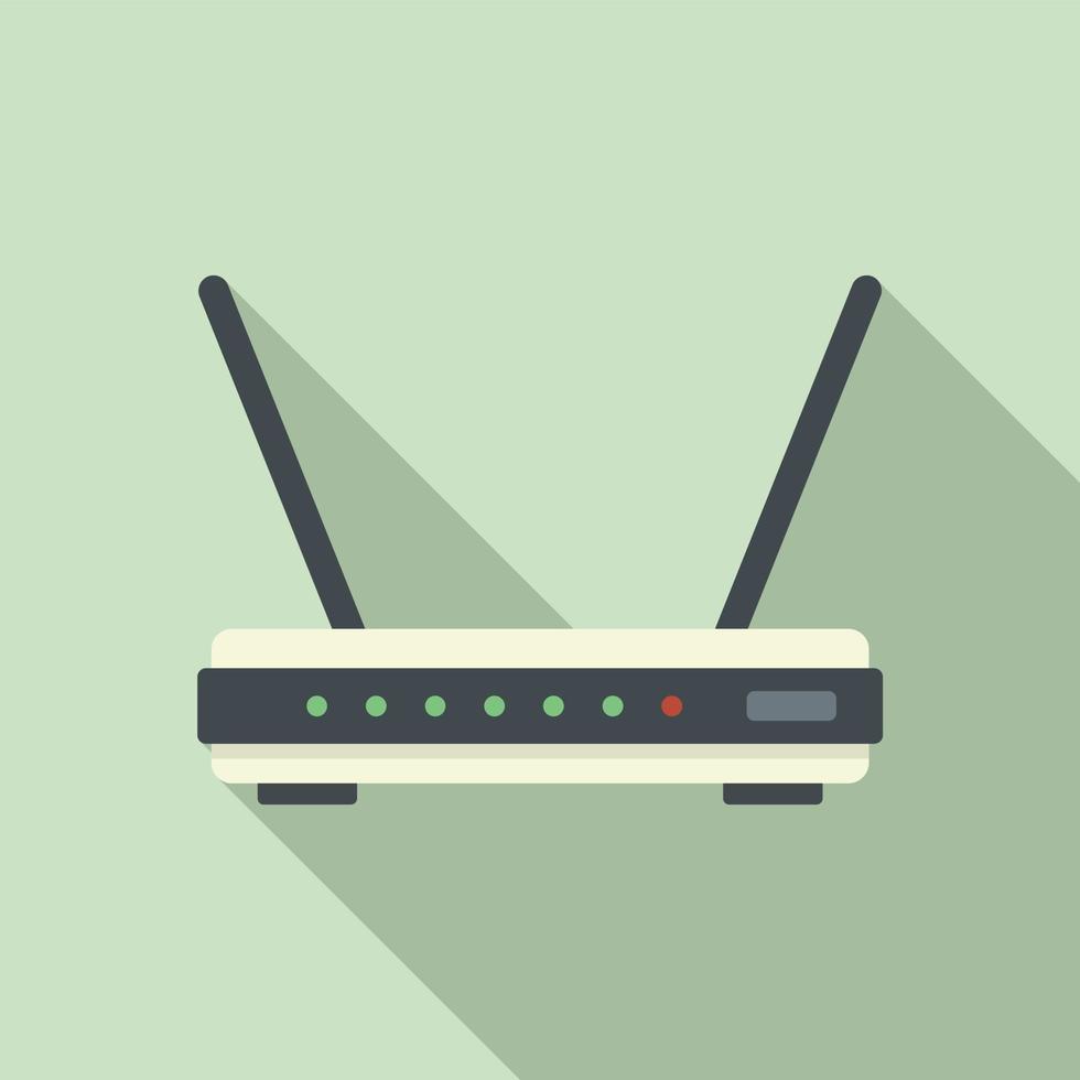 Antenna modem icon flat vector. Wifi internet vector