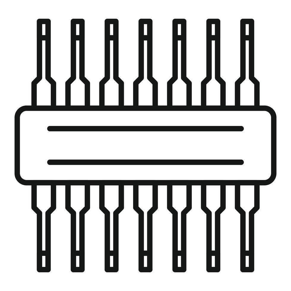 Voltage regulator component icon outline vector. Electric stabilizer vector