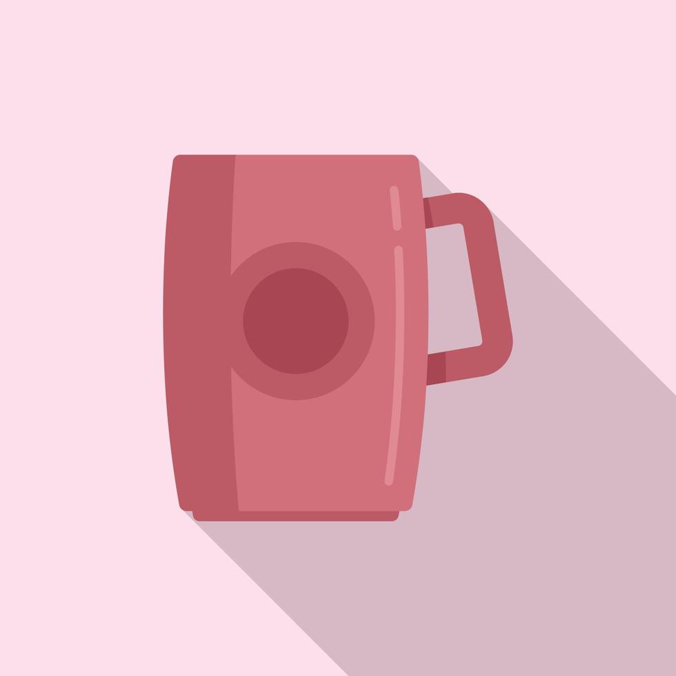 taza de leche icono vector plano. taza caliente