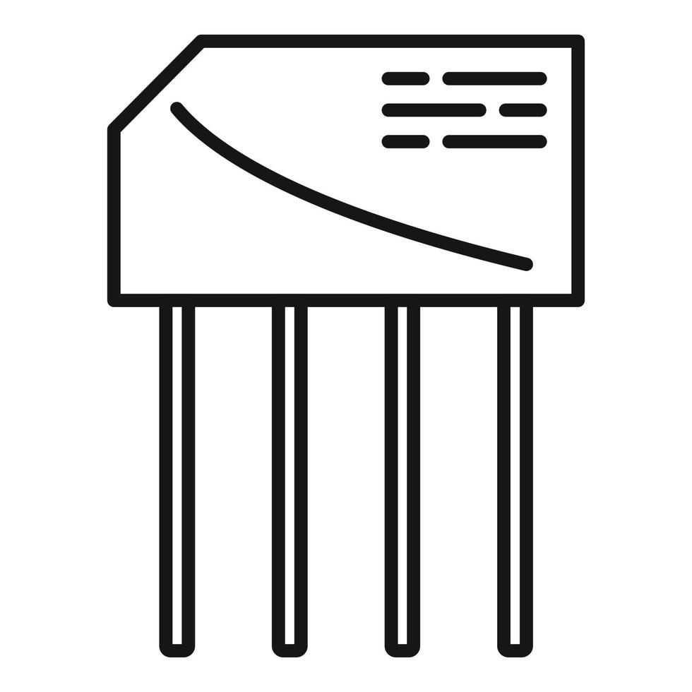 Voltage circuit icon outline vector. Electric regulator vector