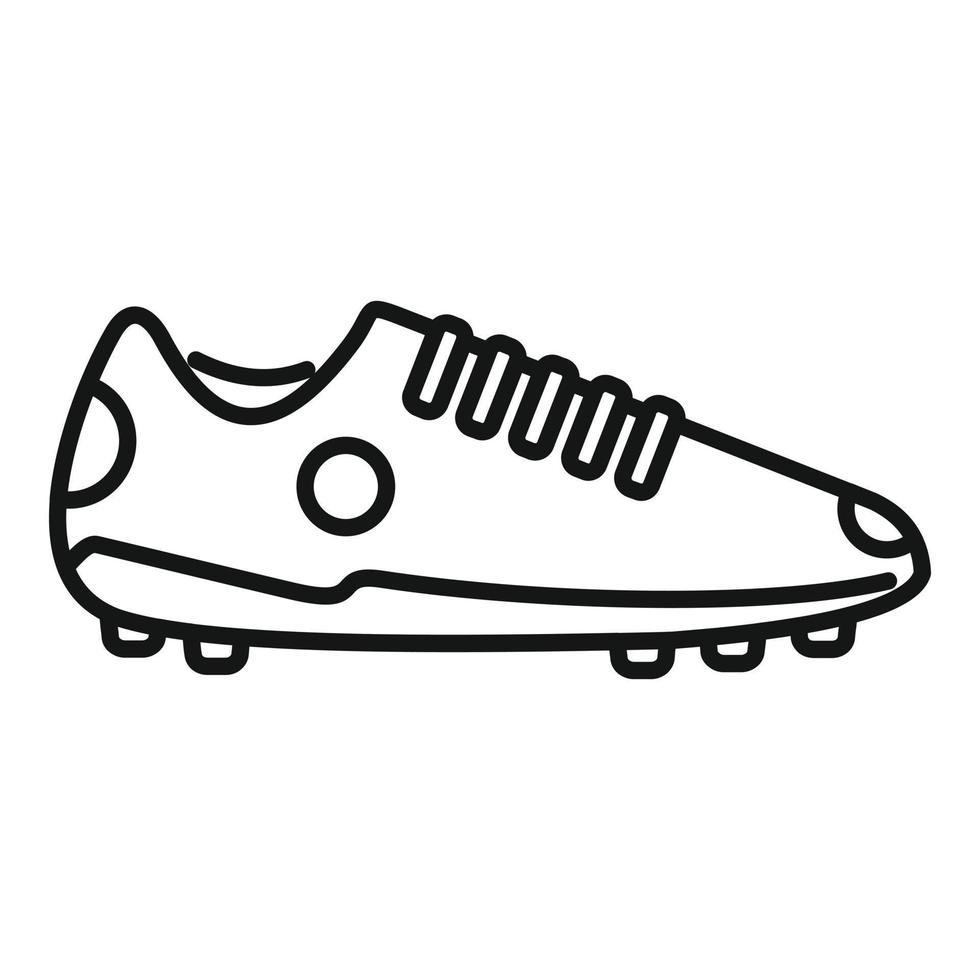 vector de contorno de icono de bota de fútbol. zapato deportivo