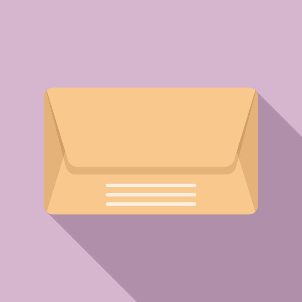 Delivery envelope icon flat vector. Mail letter vector