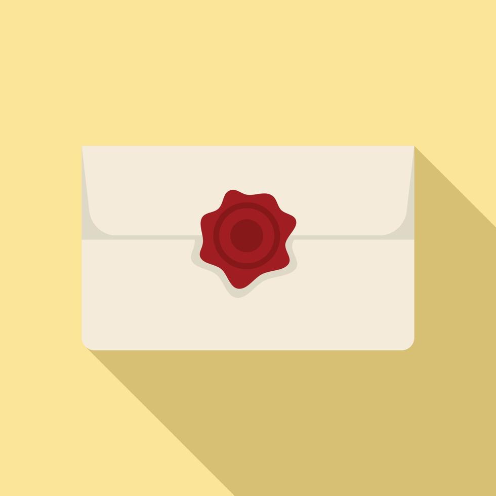 Business envelope icon flat vector. Mail letter vector