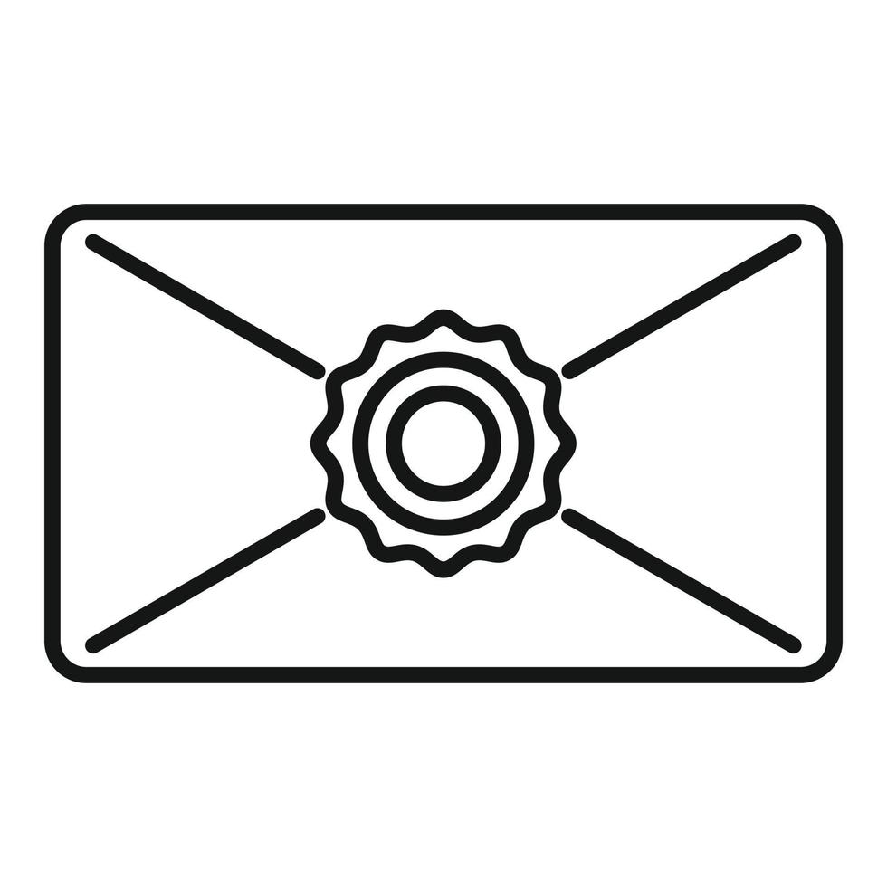 Spam envelope icon outline vector. Mail letter vector