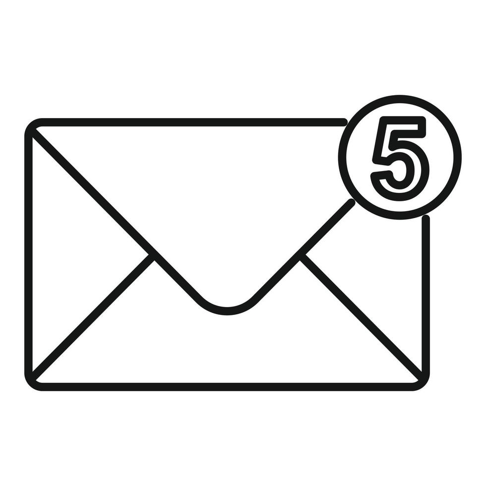 Post envelope icon outline vector. Mail letter vector