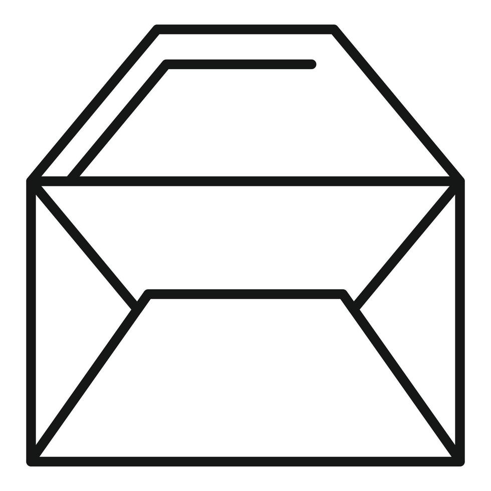 Receive envelope icon outline vector. Mail letter vector