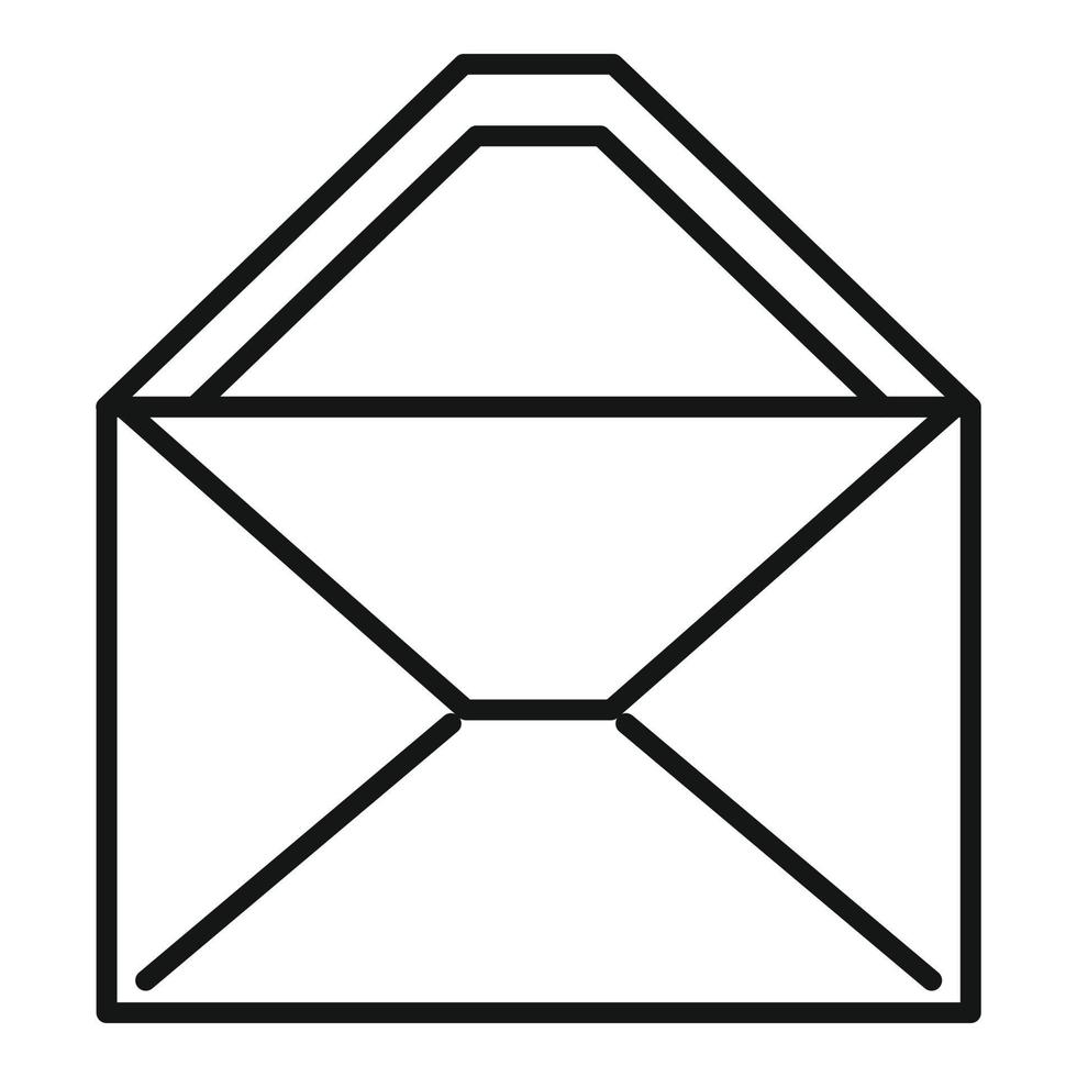 Document envelope icon outline vector. Information mail vector