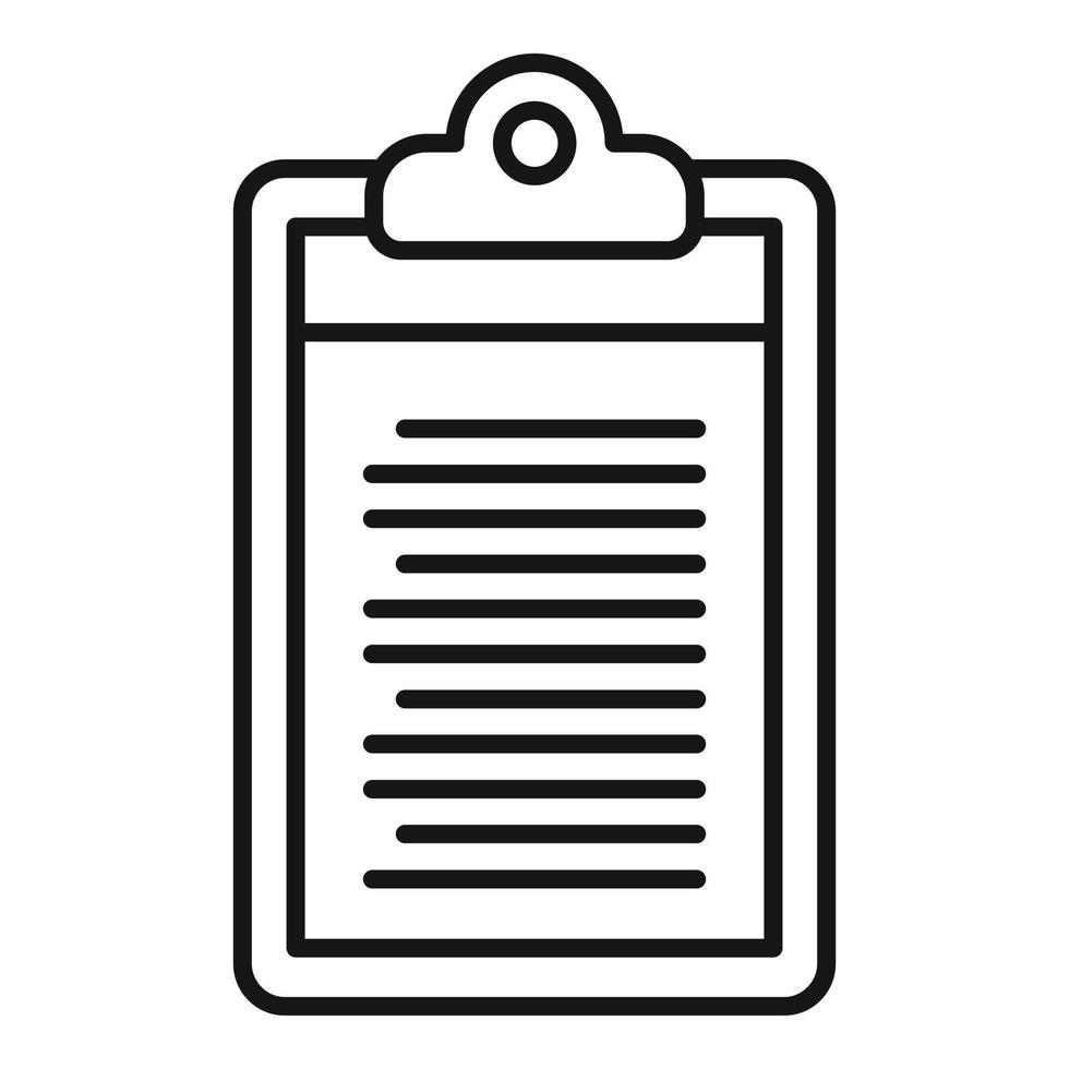 Request clipboard icon outline vector. Online form vector