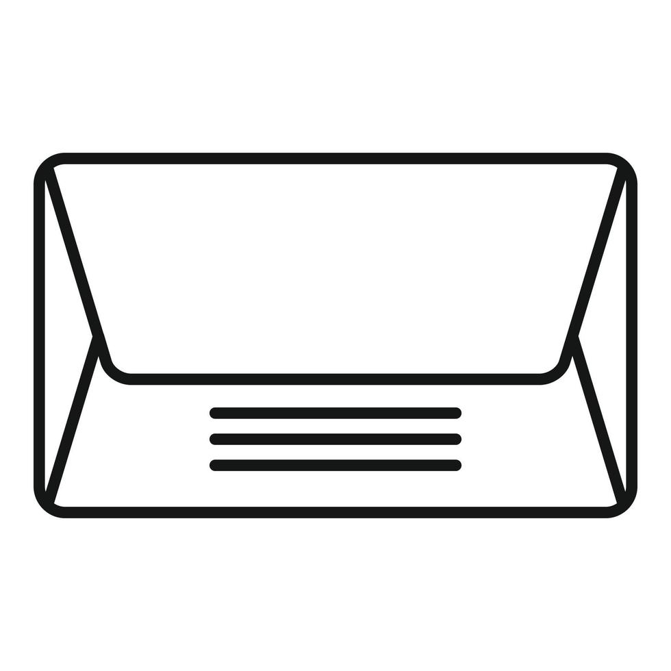 Delivery envelope icon outline vector. Mail letter vector