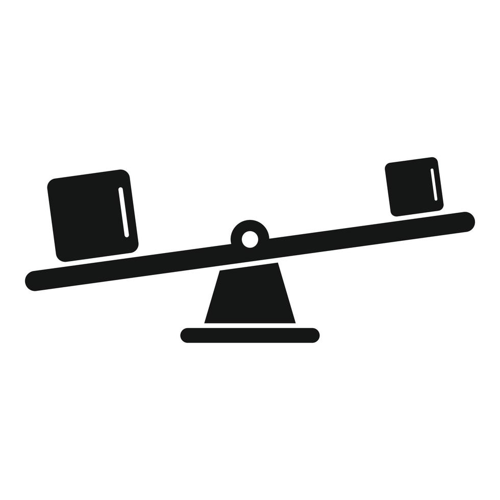 Compare object icon simple vector. Comparison scale vector