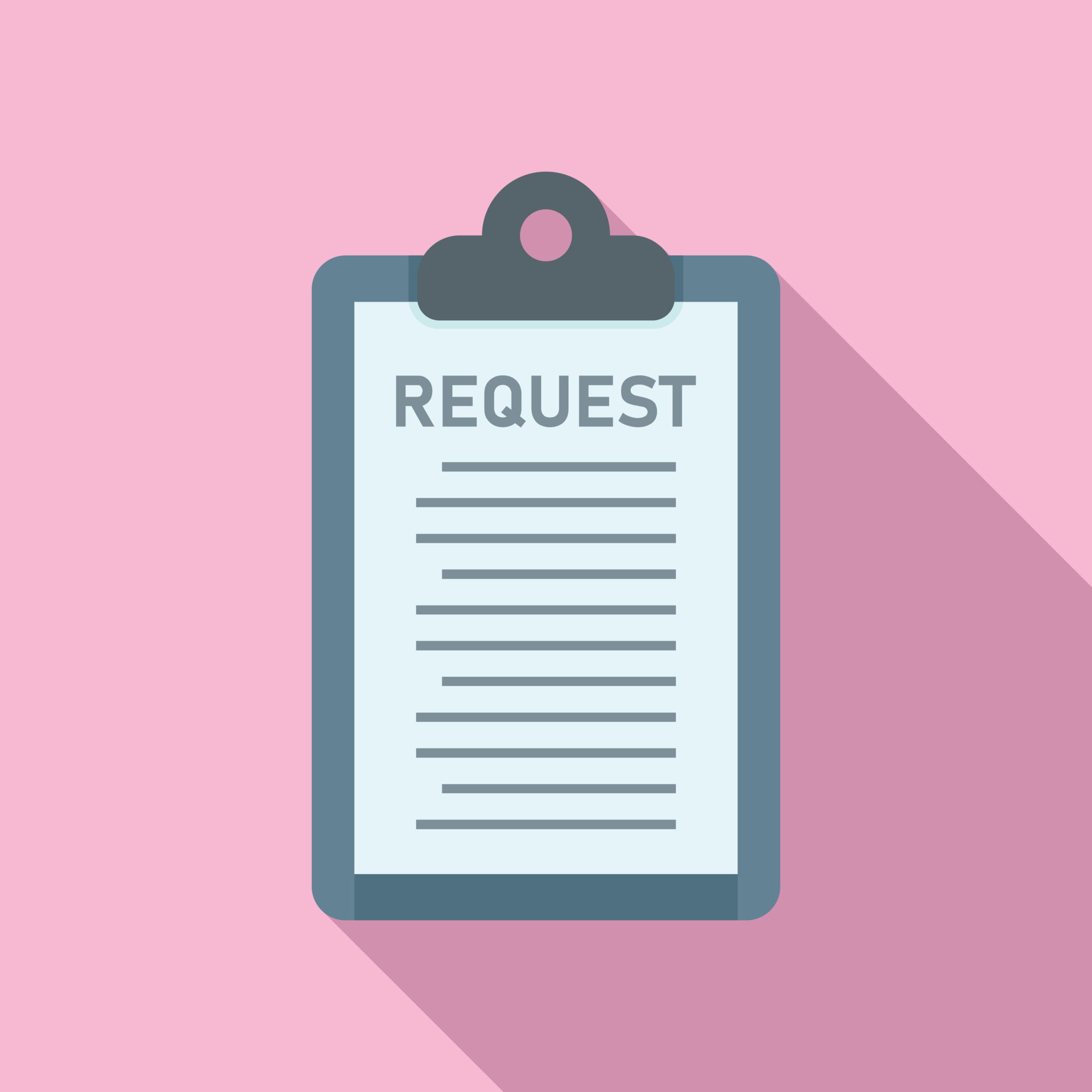 Request clipboard icon flat vector. Online form 15109361 Vector Art at