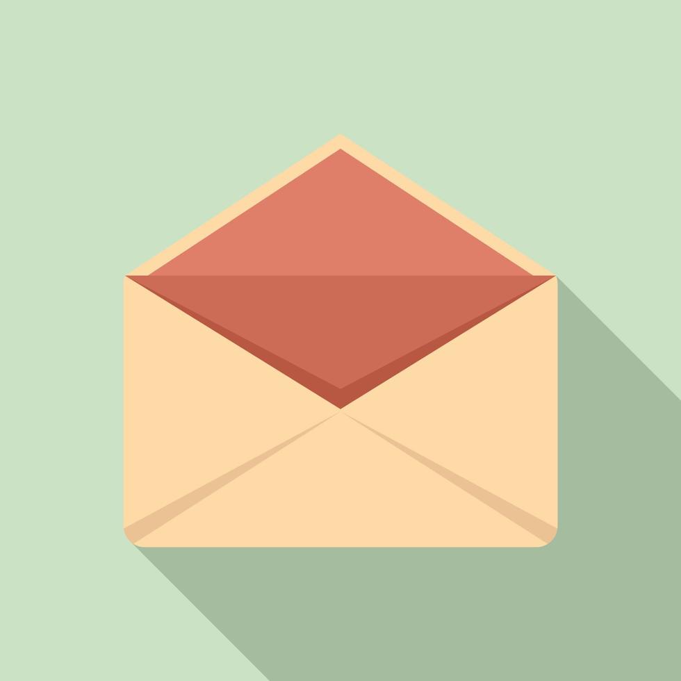 Close envelope icon flat vector. Mail letter vector