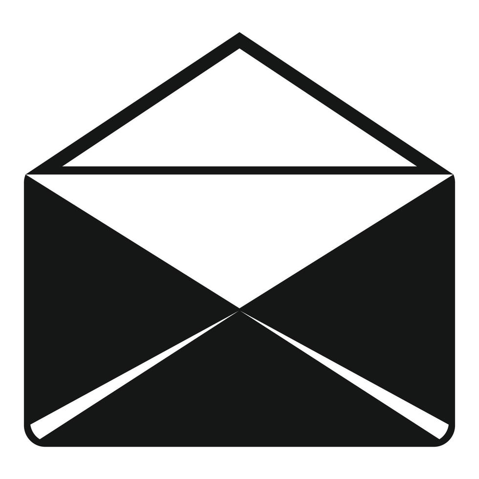 Cerrar icono de sobre vector simple. carta de correo