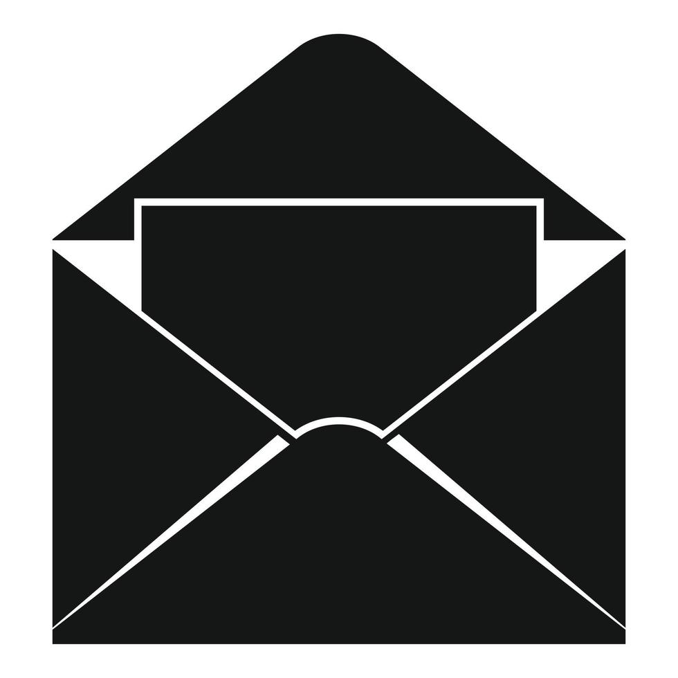 vector simple de icono de correo electrónico de sobre. boletin abierto