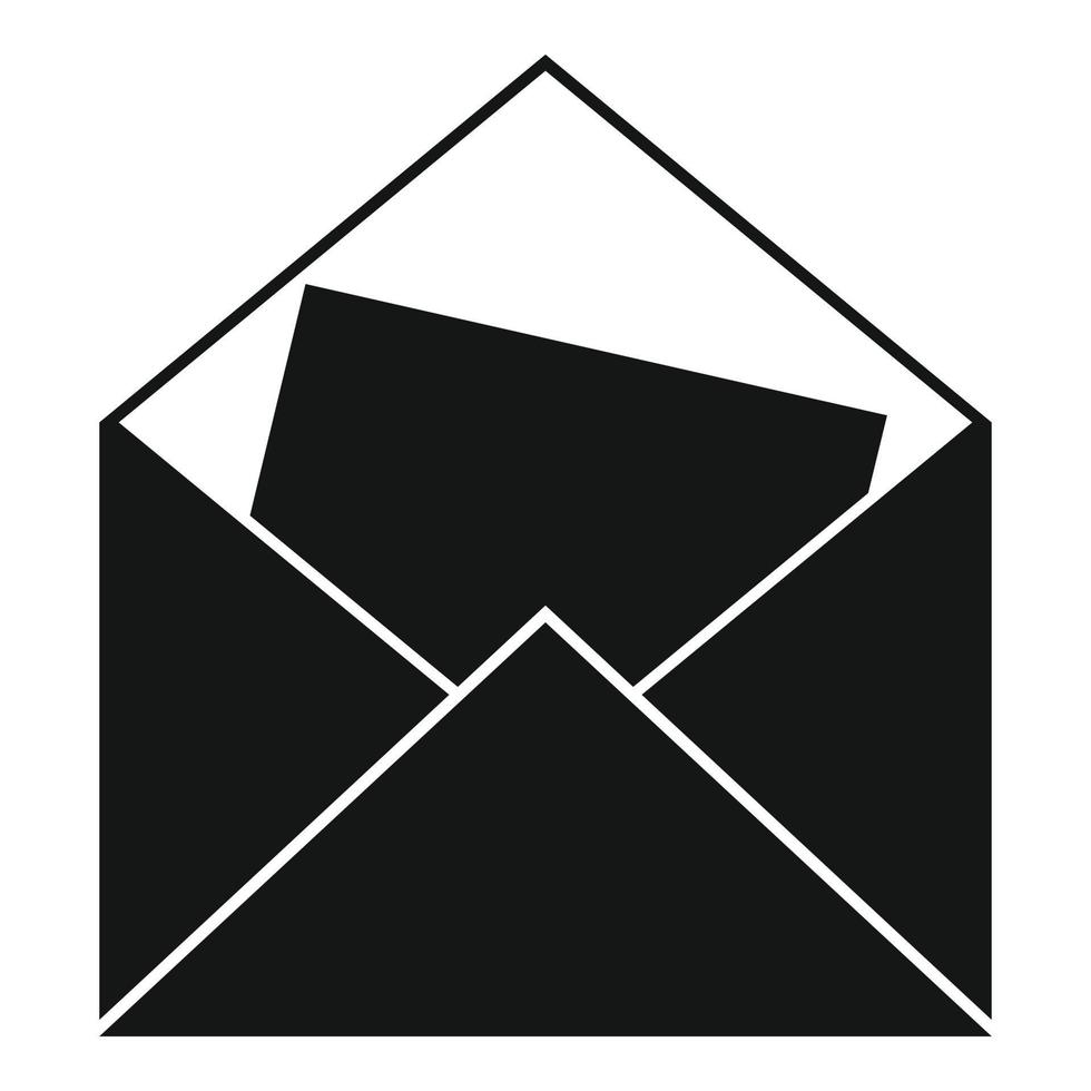 Envelope card icon simple vector. Send message vector