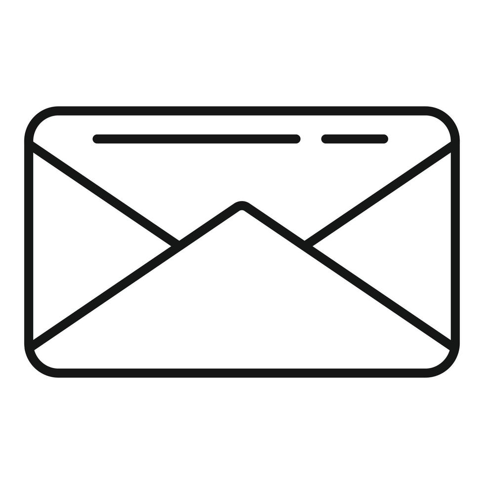 Correspondence envelope icon outline vector. Mail letter vector