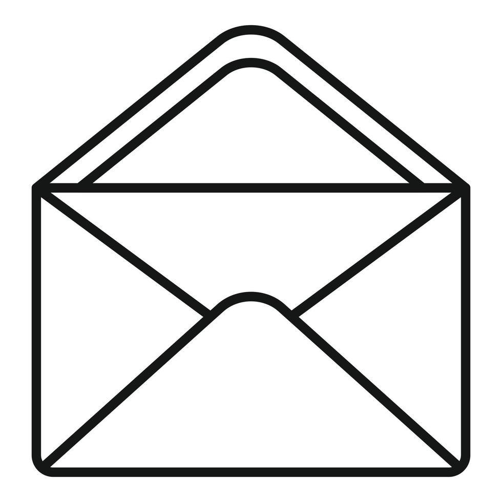Envelope icon outline vector. Mail letter vector