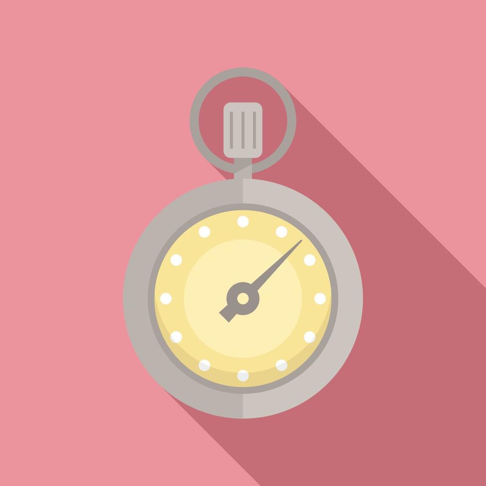 Chronometer icon flat vector. Stopwatch clock vector