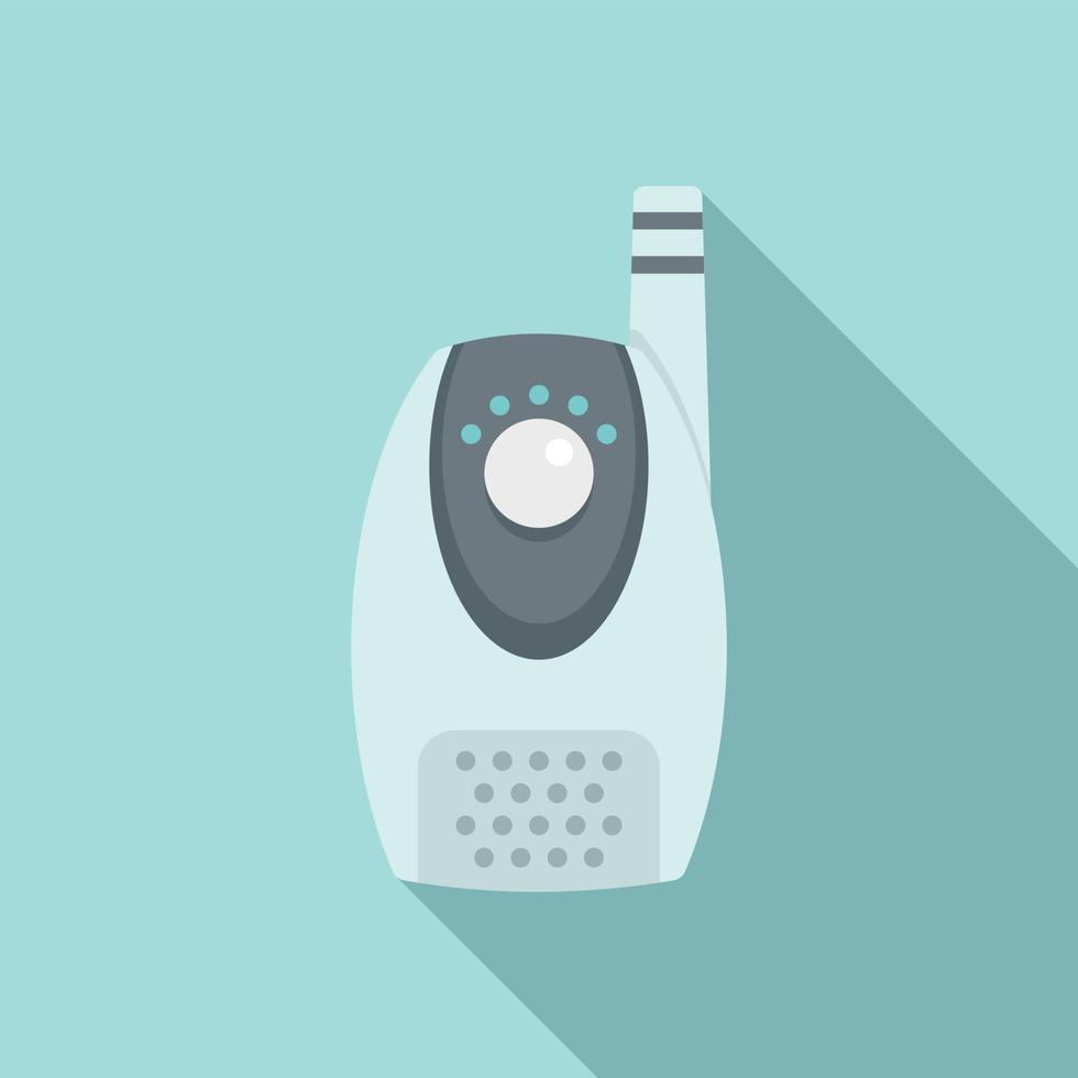 Sleep baby monitor icon flat vector. Infant toy vector