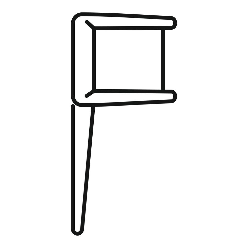 Handle toothpick icon outline vector. Tooth pick vector