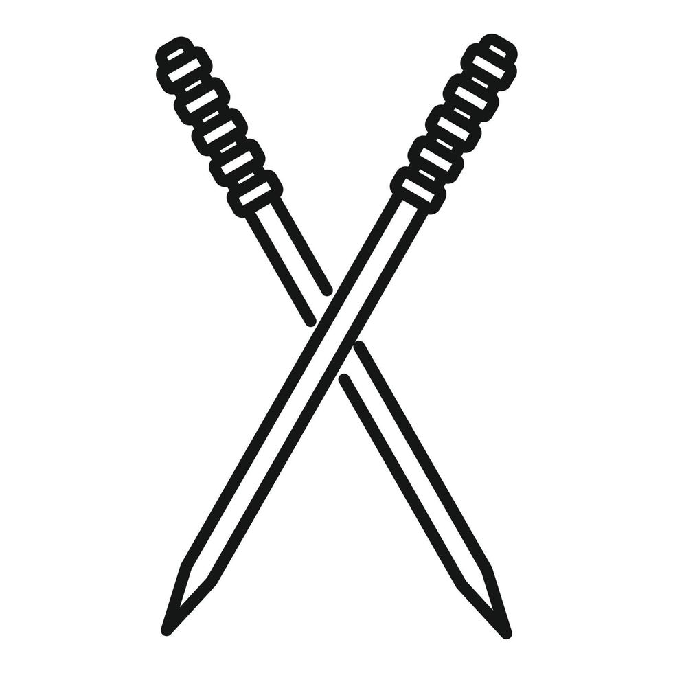 Bamboo toothpick icon outline vector. Tooth pick vector