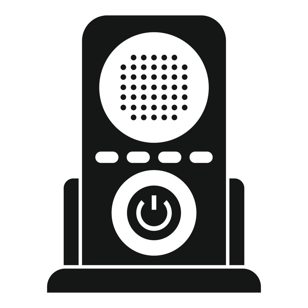 vector simple de icono de monitor de bebé de niñera. cuidado de la radio