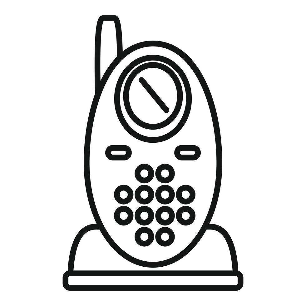 Intensive baby monitor icon outline vector. Radio toy vector