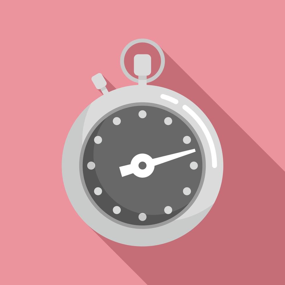 Stopwatch meter icon flat vector. Clock watch vector