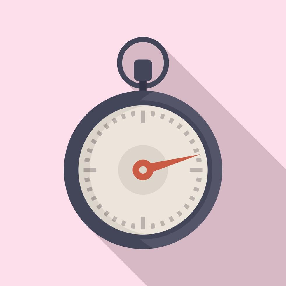 Accurate stopwatch icon flat vector. Watch timer vector